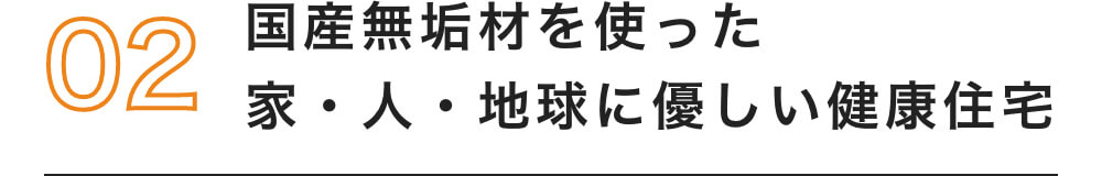 02 国産無垢材を使った 家・人・地球に優しい健康住宅