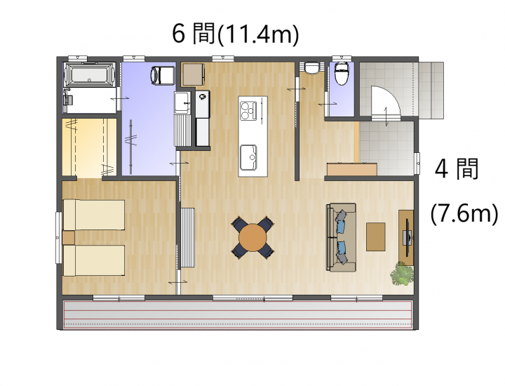 【木づなの家 HIRAYA】種類は３フレーム
